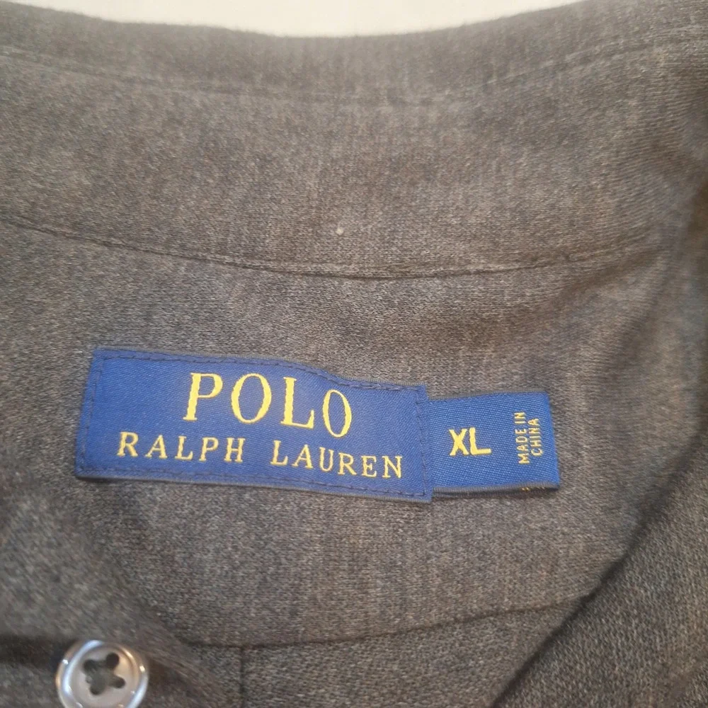 Polo Ralph Lauren Polo 1/4 Button Down Shirt Mens‎ XL Gray Longsleeve Preppy
